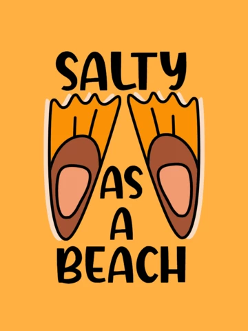 Summer Salty As A Beach T-shirt Template Design