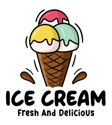 Plantilla de diseño de logotipo de helado