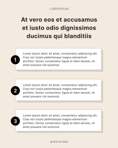 Three Step Information Layout Instagram Post Design Template