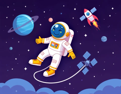 Space Adventure Design Template for Kids