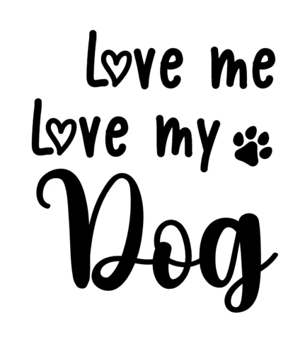 Love Me Love My Dog T-Shirt Design Template