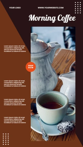 Morning Coffee Instagram Story Post Design Template