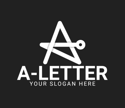 Modello di logo di Lettera a tech