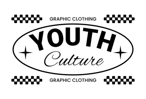 Youth Culture Streetwear Bold & Cursive Typography with Racing Accents T-Shirt Design Template