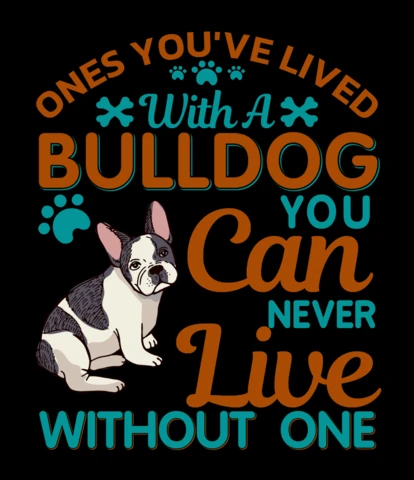 Bulldogge Liebe Zitat Designvorlage - Spaß und spielerischen Stil