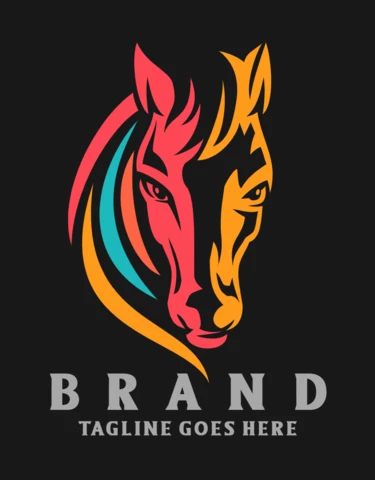 Mustang Horse Logo Design Template
