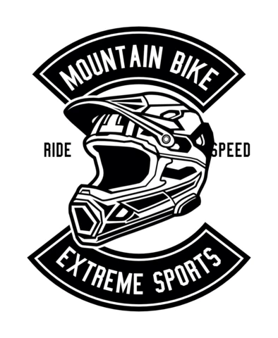 Mountain Bike Extreme Sports T-shirt Design Template