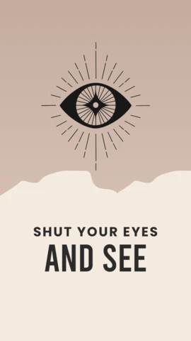 Auge Symbol und erhebend Zitat instagram Geschichte Post Designvorlage