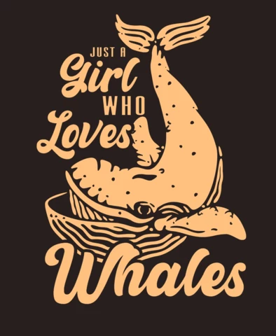 Juste une fille qui aime le modèle de conception de t-shirt vintage de baleine