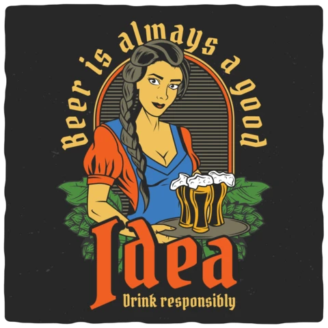 Beer is always a good idea girl t-shirt template