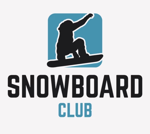 Modèle de logo pour un club de snowboard