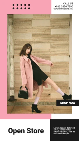 Open Store Sale Instagram Story Post Design Template