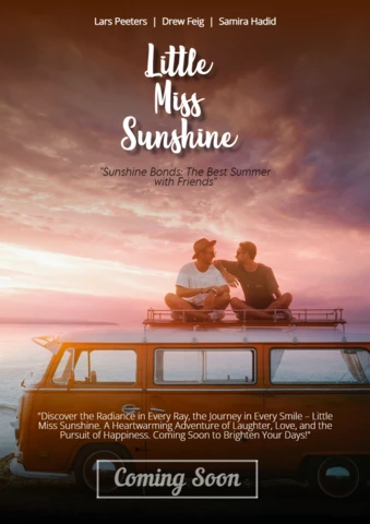 Orange And White Summer Vibe Movie Poster