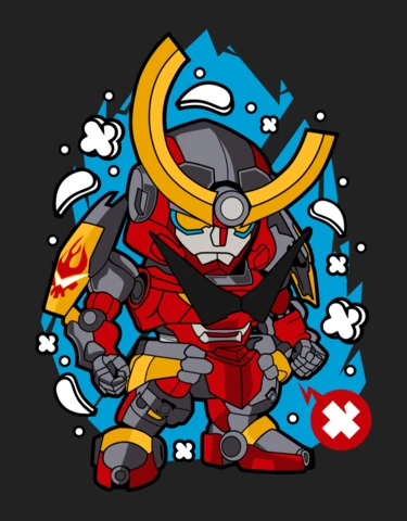 Tengen Toppa Gurren Lagan Cartoon Character Pop Culture Poster Design Template