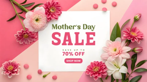Floral Mother's Day Sale Template | Editable Design for Promotions