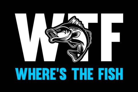WTF Where's The Fish T-shirt Design Template