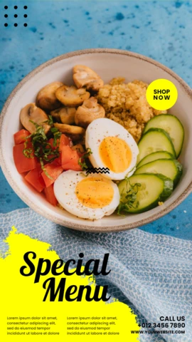 Gelbe helle texturierte Instagram Story Post Design Vorlage