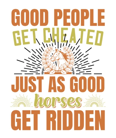 Vintage Typography Design Template with Inspirational Quote for Equestrian Lovers