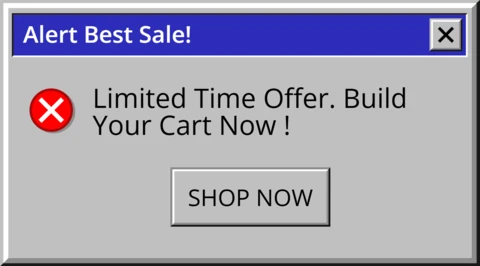 Old Windows Alert Show Now Best Sale Design Template for E-Commerce Promotions