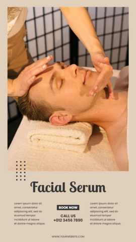 Eye-Catching Chic Spa Promotional Instagram Story Post Design Template