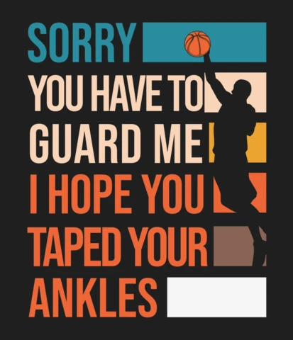 Basketbal grappig citaat t-shirt ontwerpsjabloon