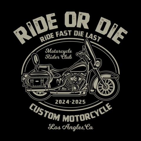 Ride Or Die Custom T-shirt Design Template