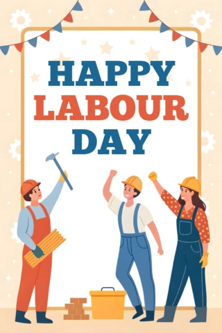 Modèle de conception pour la célébration de la fête du travail - illustration festive et colorée