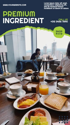 Scratched Green Instagram Story Post Design Template