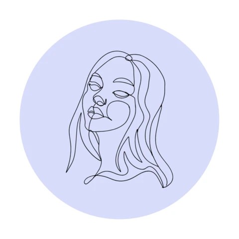 Beauty-Frauen-Strichzeichnung Instagram-Story-Highlight-Cover-Design-Vorlage