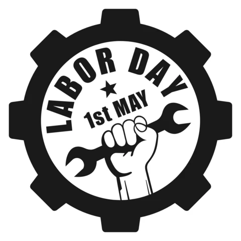 Modèle de logo pour la fête du travail