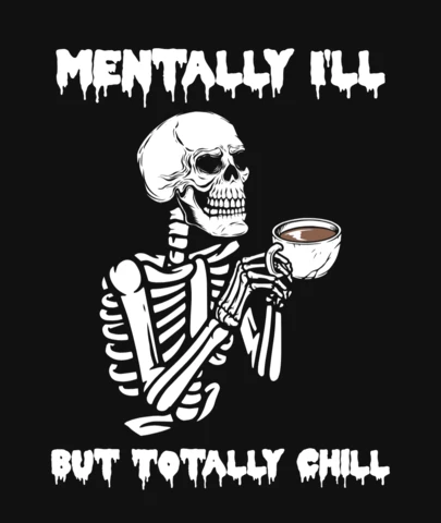 Skeleton Drinking Coffee Halloween T-Shirt Design Template