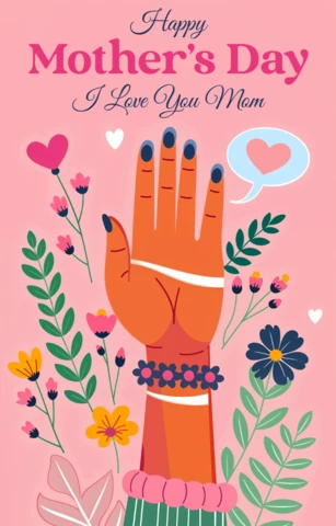 Happy Mother's Day Floral Design Template – Editable Love and Appreciation Card
