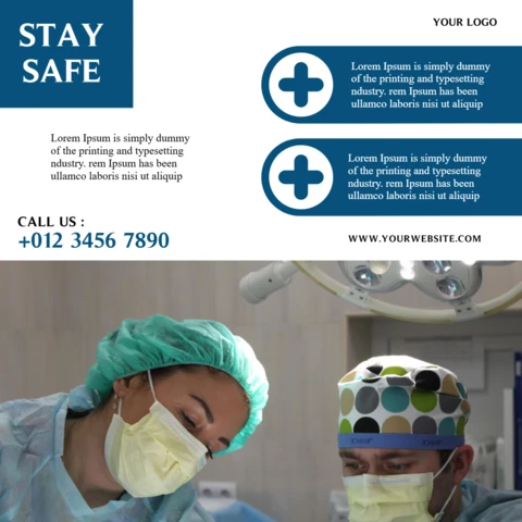 Coronavirus Awareness Medical Instagram Post Design Template