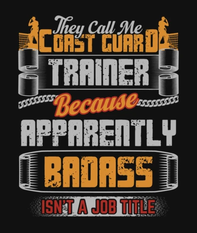 Usa Coast Guard Trainer T-Shirt Design Template