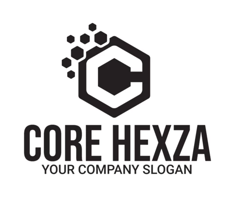 C Letter Hexagon Tech Logo Design Template