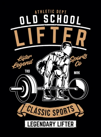Lifter Vintage T-shirt Design Template