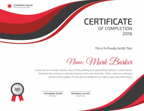 Modern Professional Corporate Company Certificate Post Design Template