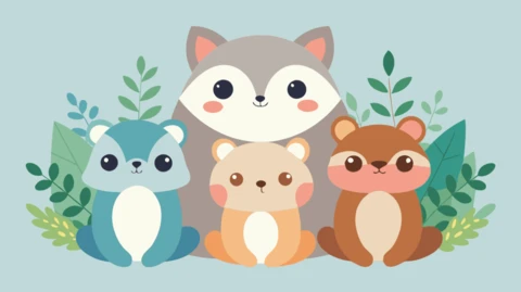 Playful Animal Design Template for Kids' Projects