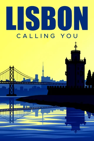 Lisbon Cityscape Design Template for Travel Posters