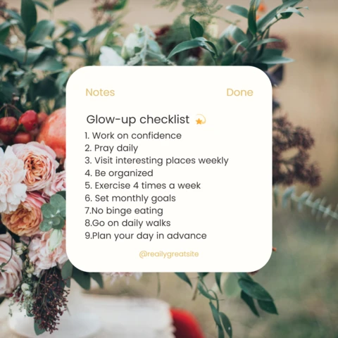 Glow-Up Checklist Instagram Post Design Template