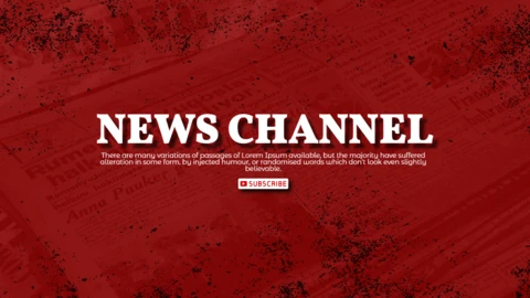 Modèle de bannière de chaîne d'actualités personnalisable et accrocheur