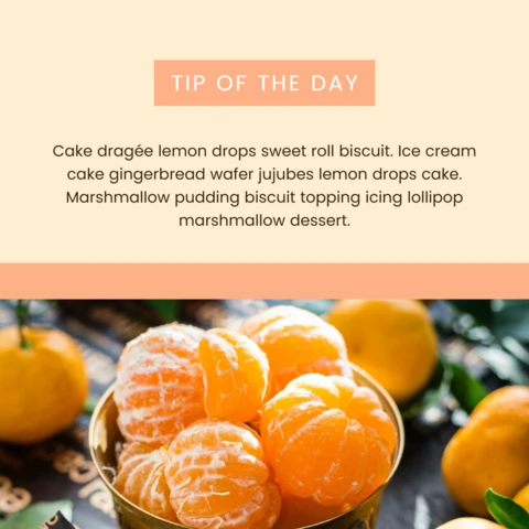 Citrus Dessert Tips Instagram Post Design Template
