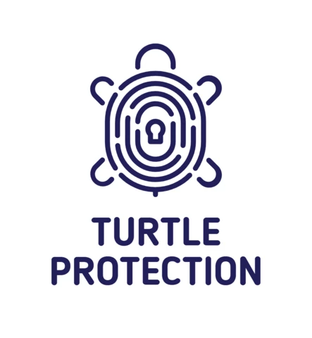 Schildkrötenschutz Logo Design Vorlage