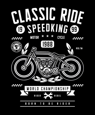 Classic Ride T-Shirt Design Template