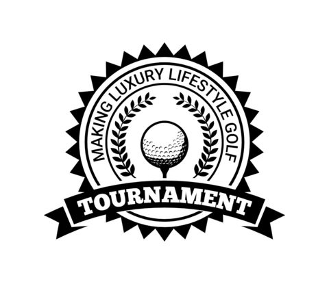 Szablon projektu logo sportowego turnieju klubu golfowego