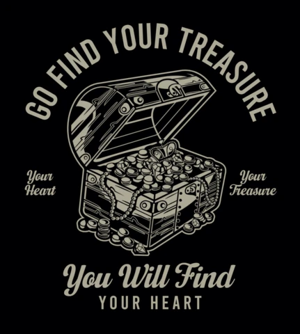 Find Your Treasure T-Shirt Design Template