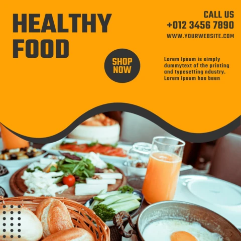 Impactful Restaurant Ad Instagram Post Design Template