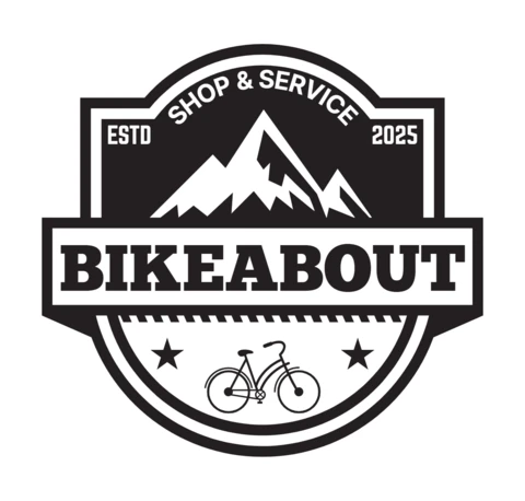 Fahrradladen und Service Logo Design Vorlage