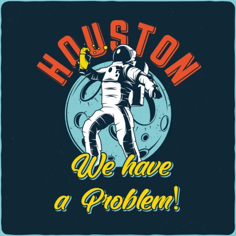 Houston wir haben ein Problem Astronaut t-shirt design