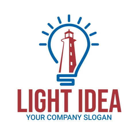 Modèle de logo pour une idée lumineuse